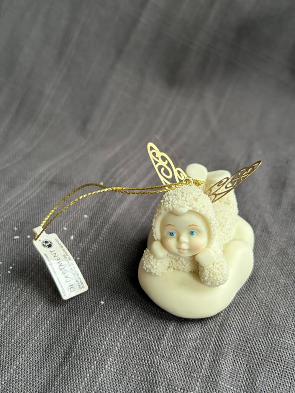 Dept 56 Snowbabies Angel Wings Hanging Ornament with Gold Hanger